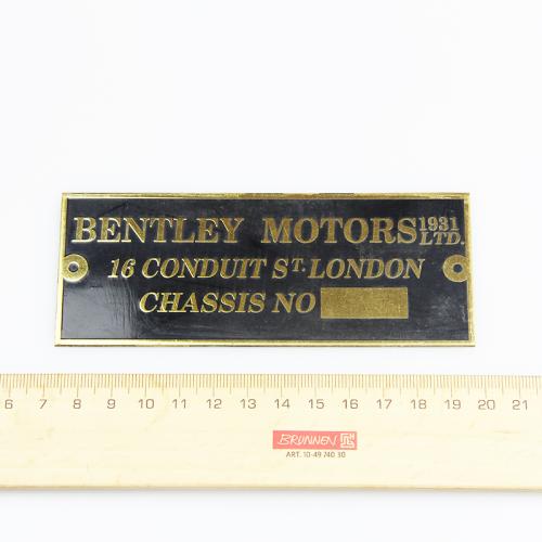 Artikelbild des Artikels “Chassis-Plakette, Fabrikschild “
