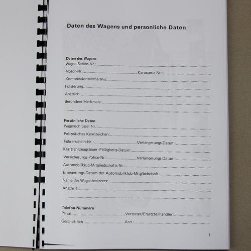 Product image of the product “Owners Handbook German ”